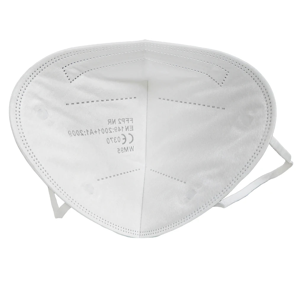 Masque FFP2 Homologué CE — 5 Couches, Anti-Poussière & Anti-Virus, Lot de 10, 30 ou 50