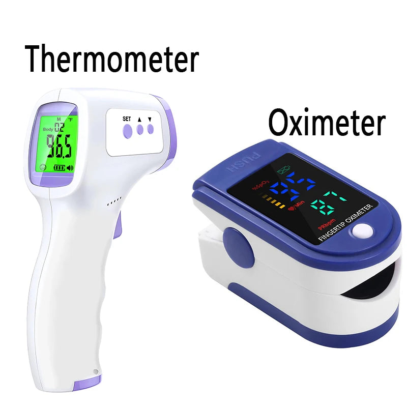 Oxymètre de Pouls & Thermomètre Infrarouge — 2 Appareils Médicaux Essentiels