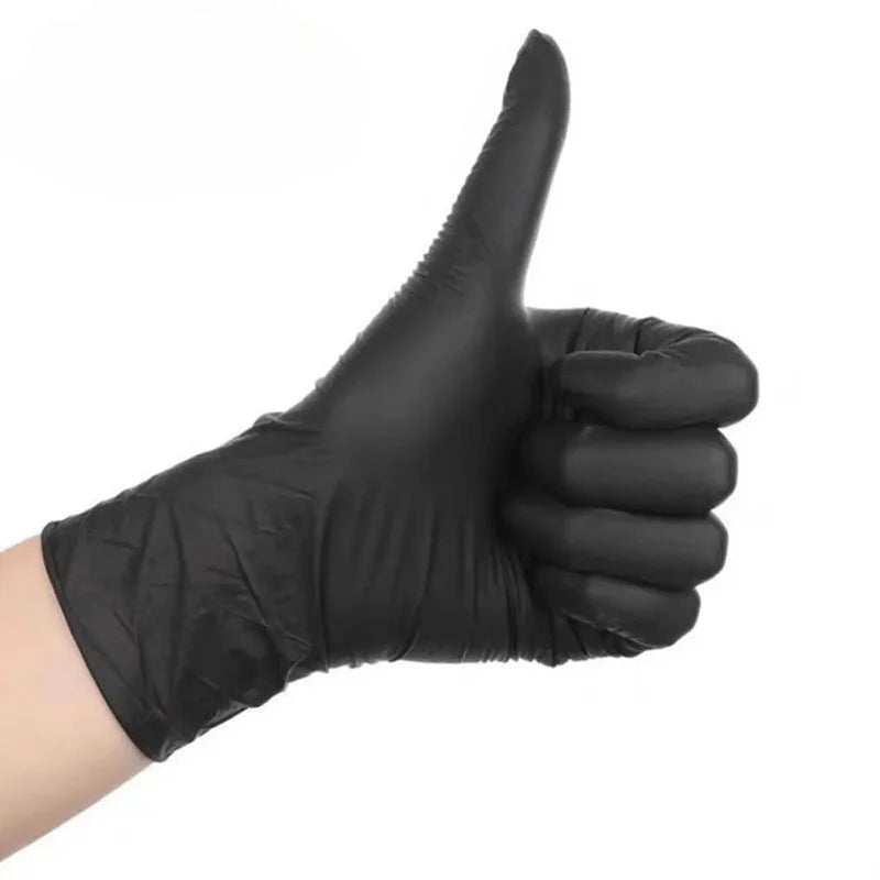 Gants Jetables en Nitrile Noir — Lot de 20, 50 ou 100 Pièces, Sans Latex, Usage Médical & Professionnel